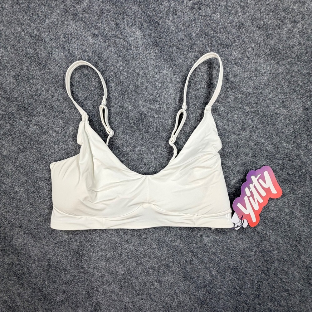Yitty Smoothed Reality Plunge Bra Women's Large Ivory White 674
